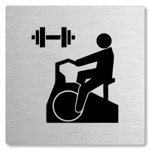 Fitness, 80x80mm, stříbrná, Nevada